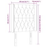 Casa si Gradina - Mobilier - Paturi si accesorii - Accesorii paturi - Tablie de pat cu LED, gri inchis, 83x16x118/128 cm, catifea - Infinity.ro