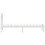 Casa si Gradina - Mobilier - Paturi si accesorii - Paturi - Cadru de pat single, alb, 90x190 cm, lemn masiv - Infinity.ro