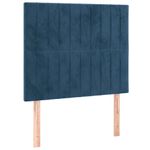 Casa si Gradina - Mobilier - Paturi si accesorii - Paturi - Pat box spring cu saltea, albastru inchis, 80x200 cm, catifea - Infinity.ro