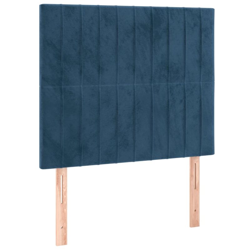 Casa si Gradina - Mobilier - Paturi si accesorii - Paturi - Pat box spring cu saltea, albastru inchis, 80x200 cm, catifea - Infinity.ro