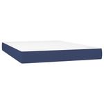 Casa si Gradina - Mobilier - Paturi si accesorii - Paturi - Pat box spring cu saltea, albastru, 140x200 cm, textil - Infinity.ro