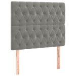Casa si Gradina - Mobilier - Paturi si accesorii - Paturi - Cadru de pat cu tablie, gri deschis, 120x200 cm, catifea - Infinity.ro