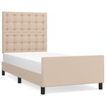 Casa si Gradina - Mobilier - Paturi si accesorii - Paturi - Cadru de pat cu tablie, cappuccino, 80x200 cm, piele ecologica - Infinity.ro