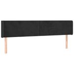 Casa si Gradina - Mobilier - Paturi si accesorii - Accesorii paturi - Tablie de pat cu LED, negru, 183x16x78/88 cm, catifea - Infinity.ro