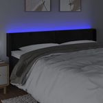 Casa si Gradina - Mobilier - Paturi si accesorii - Accesorii paturi - Tablie de pat cu LED, negru, 183x16x78/88 cm, catifea - Infinity.ro