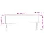 Casa si Gradina - Mobilier - Paturi si accesorii - Accesorii paturi - Tablie de pat cu LED, negru, 183x16x78/88 cm, catifea - Infinity.ro