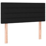 Casa si Gradina - Mobilier - Paturi si accesorii - Paturi - Pat box spring cu saltea, negru, 90x200 cm, textil - Infinity.ro