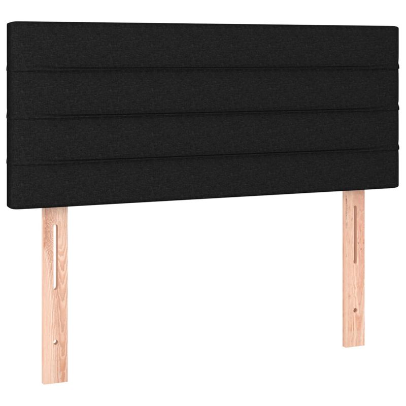 Casa si Gradina - Mobilier - Paturi si accesorii - Paturi - Pat box spring cu saltea, negru, 90x200 cm, textil - Infinity.ro