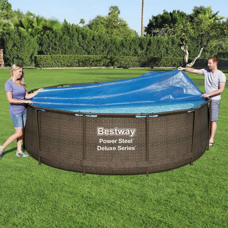 Casa si Gradina - Constructii - Scari si accesorii interioare - Alte accesorii pentru piscine - Bestway Prelata solara de piscina Flowclear, 356 cm - Infinity.ro