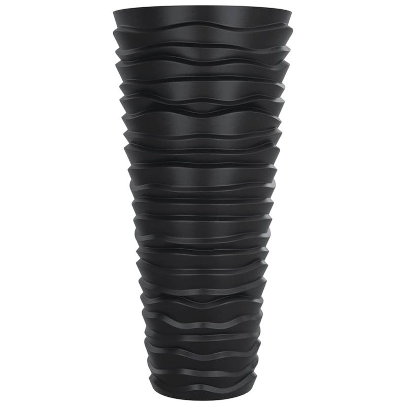 Casa si Gradina - Gradinarit si plante - Plante si ghivece - Ghivece si suporturi - Jardiniera cu interior detasabil, antracit 18 / 45 L PP canelat - Infinity.ro