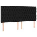 Casa si Gradina - Mobilier - Paturi si accesorii - Paturi - Pat cu arcuri, saltea si LED, negru, 200x200 cm, textil - Infinity.ro