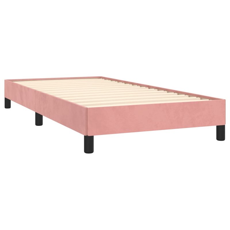 Casa si Gradina - Mobilier - Paturi si accesorii - Paturi - Cadru de pat, roz, 90x190 cm, catifea - Infinity.ro