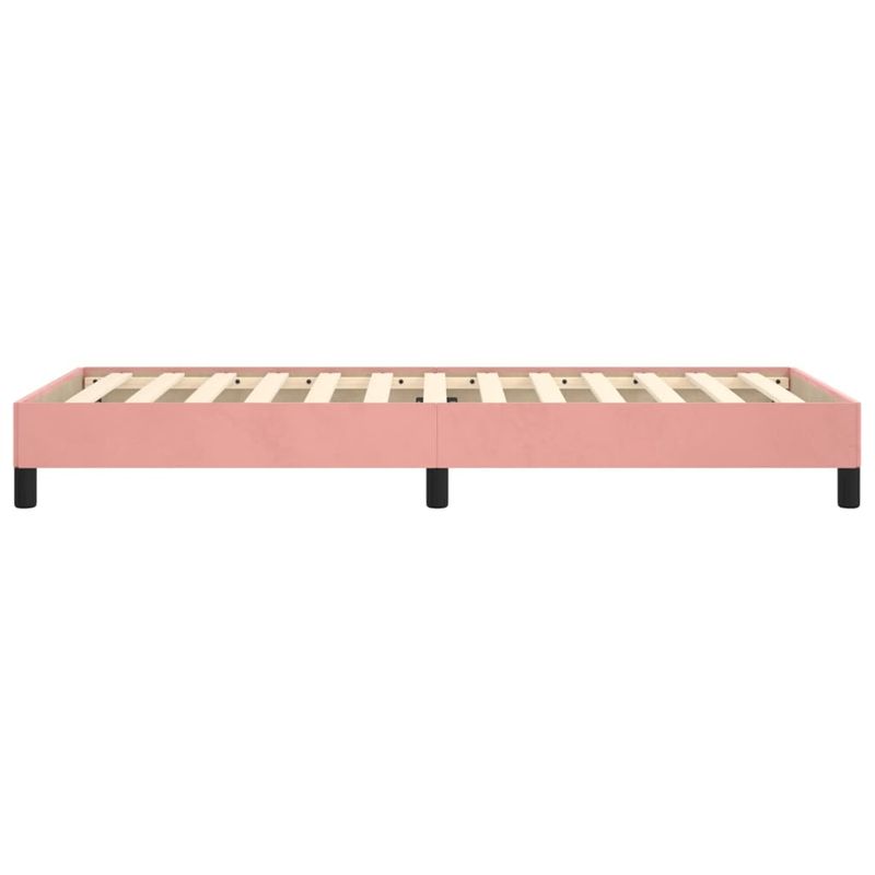 Casa si Gradina - Mobilier - Paturi si accesorii - Paturi - Cadru de pat, roz, 90x190 cm, catifea - Infinity.ro