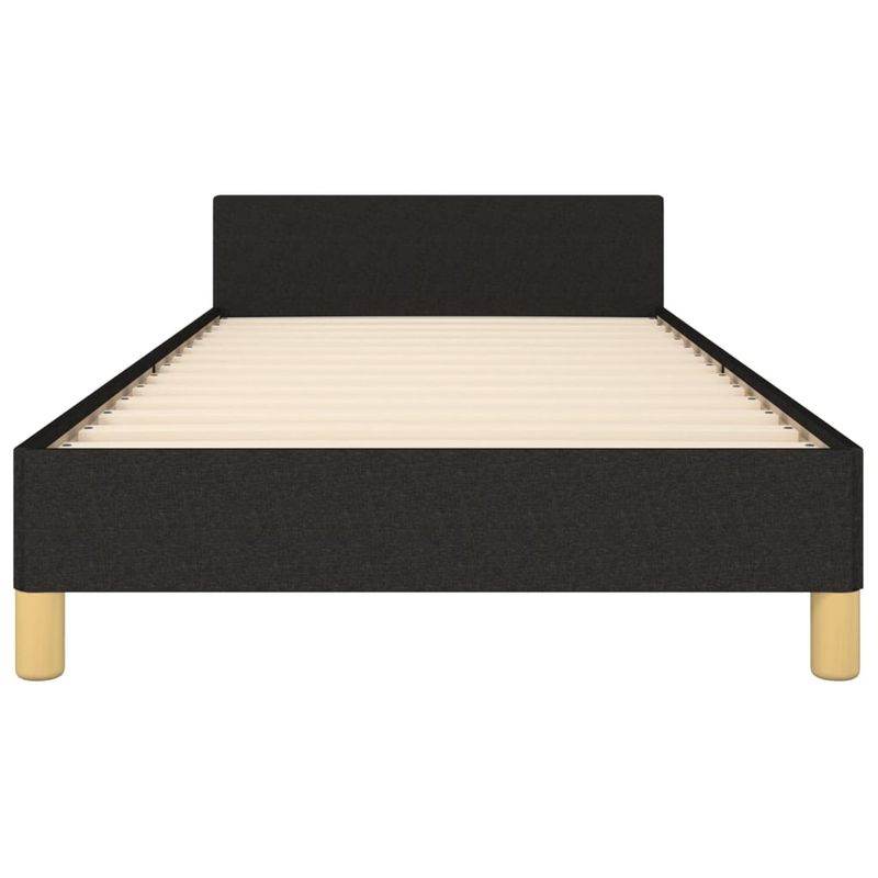 Casa si Gradina - Mobilier - Paturi si accesorii - Paturi - Cadru de pat cu tablie, negru, 100x200 cm, textil - Infinity.ro