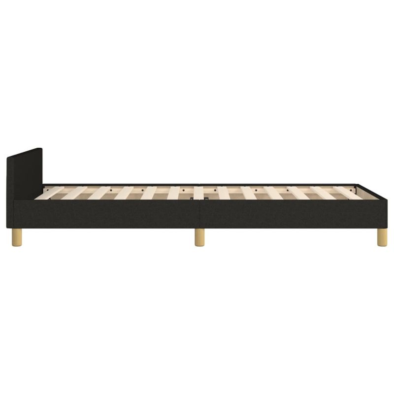 Casa si Gradina - Mobilier - Paturi si accesorii - Paturi - Cadru de pat cu tablie, negru, 100x200 cm, textil - Infinity.ro