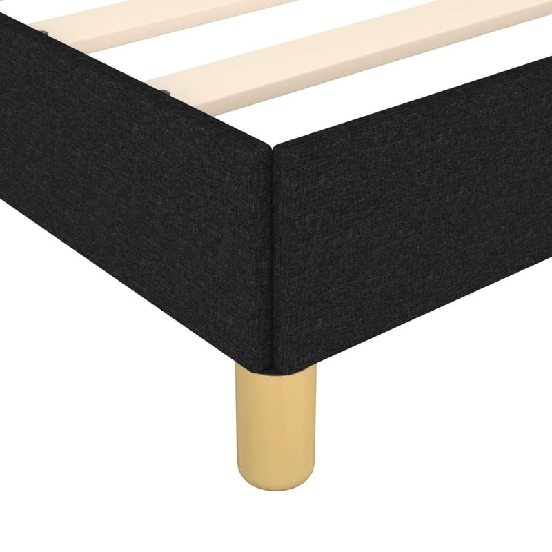 Casa si Gradina - Mobilier - Paturi si accesorii - Paturi - Cadru de pat cu tablie, negru, 100x200 cm, textil - Infinity.ro