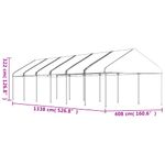 Casa si Gradina - Gradina si terasa - Umbrele si pavilioane - Pavilioane - Foisor cu acoperis, alb, 13,38x4,08x3,22 m, polietilena - Infinity.ro