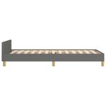 Casa si Gradina - Mobilier - Paturi si accesorii - Paturi - Cadru de pat cu tablie, gri inchis, 100x200 cm, textil - Infinity.ro