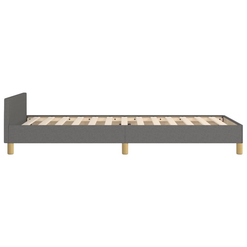 Casa si Gradina - Mobilier - Paturi si accesorii - Paturi - Cadru de pat cu tablie, gri inchis, 100x200 cm, textil - Infinity.ro