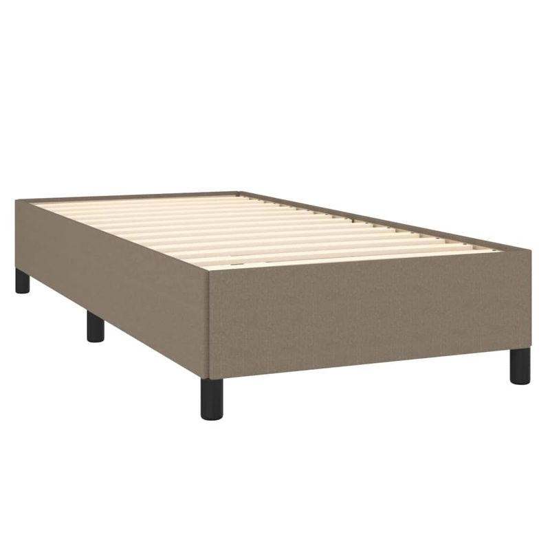 Casa si Gradina - Mobilier - Paturi si accesorii - Paturi - Cadru de pat, gri taupe, 100 x 200 cm, material textil - Infinity.ro