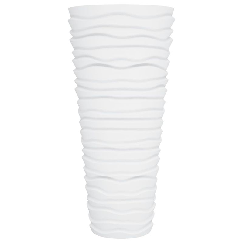 Casa si Gradina - Gradinarit si plante - Plante si ghivece - Ghivece si suporturi - Jardiniera cu interior detasabil, alb, 18 / 45 L, PP canelat - Infinity.ro