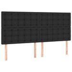 Casa si Gradina - Mobilier - Paturi si accesorii - Paturi - Pat box spring cu saltea, negru, 180x200 cm, piele ecologica - Infinity.ro
