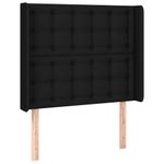 Casa si Gradina - Mobilier - Paturi si accesorii - Paturi - Pat cu arcuri, saltea si LED, negru, 100x200 cm, textil - Infinity.ro