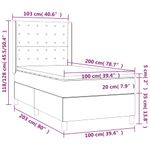 Casa si Gradina - Mobilier - Paturi si accesorii - Paturi - Pat cu arcuri, saltea si LED, negru, 100x200 cm, textil - Infinity.ro