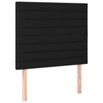 Casa si Gradina - Mobilier - Paturi si accesorii - Paturi - Pat cu arcuri, saltea si LED, negru, 90x200 cm, textil - Infinity.ro