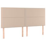 Casa si Gradina - Mobilier - Paturi si accesorii - Paturi - Pat cu arcuri, cu saltea si LED cappuccino 180x200 cm piele eco - Infinity.ro