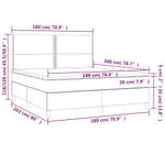Casa si Gradina - Mobilier - Paturi si accesorii - Paturi - Pat cu arcuri, cu saltea si LED cappuccino 180x200 cm piele eco - Infinity.ro