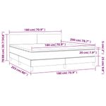 Casa si Gradina - Mobilier - Paturi si accesorii - Paturi - Pat box spring cu saltea, gri, 180x200 cm, piele ecologica - Infinity.ro