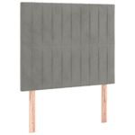 Casa si Gradina - Mobilier - Paturi si accesorii - Paturi - Pat continental cu saltea, gri deschis, 120x200 cm, catifea - Infinity.ro