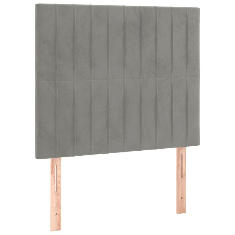 Casa si Gradina - Mobilier - Paturi si accesorii - Paturi - Pat continental cu saltea, gri deschis, 120x200 cm, catifea - Infinity.ro