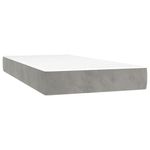Casa si Gradina - Mobilier - Paturi si accesorii - Paturi - Pat box spring cu saltea, gri deschis, 90x200 cm, catifea - Infinity.ro