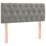 Casa si Gradina - Mobilier - Paturi si accesorii - Paturi - Pat box spring cu saltea, gri deschis, 90x200 cm, catifea - Infinity.ro