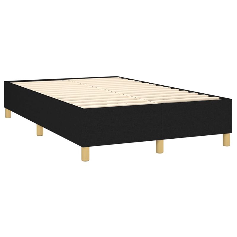 Casa si Gradina - Mobilier - Paturi si accesorii - Paturi - Pat box spring cu saltea, negru, 120x200 cm, textil - Infinity.ro