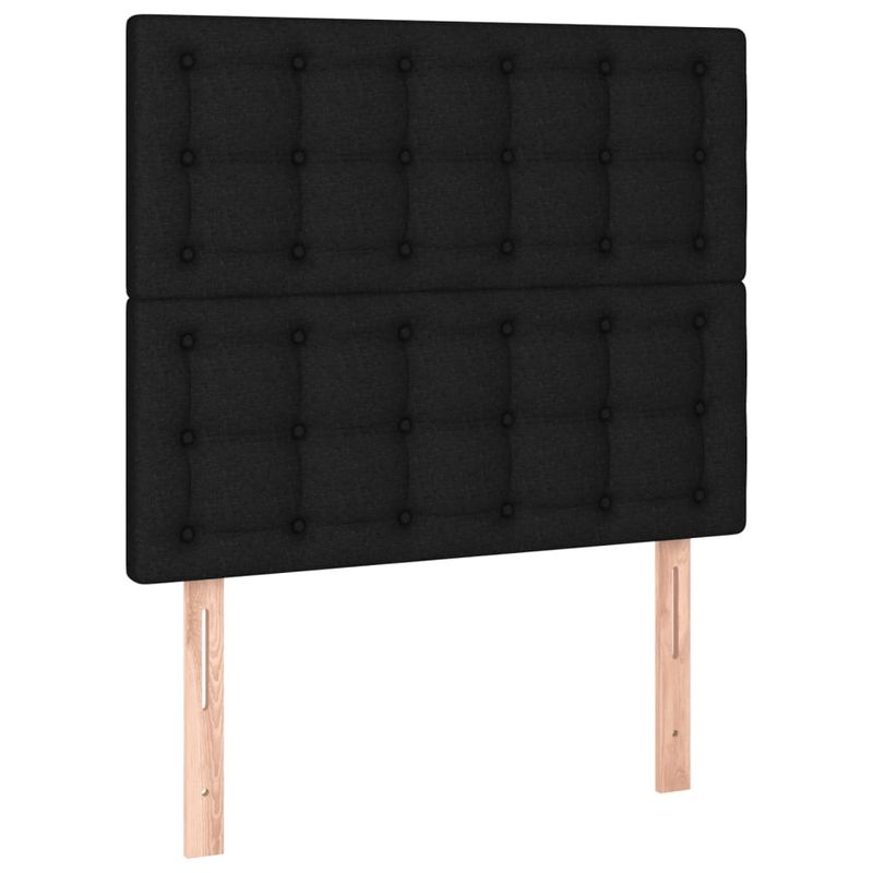 Casa si Gradina - Mobilier - Paturi si accesorii - Paturi - Pat box spring cu saltea, negru, 120x200 cm, textil - Infinity.ro