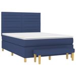 Casa si Gradina - Mobilier - Paturi si accesorii - Paturi - Pat continental cu saltea, albastru, 140x200cm, material textil - Infinity.ro