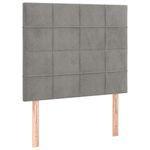 Casa si Gradina - Mobilier - Paturi si accesorii - Paturi - Pat continental cu saltea, gri deschis, 80x200 cm, catifea - Infinity.ro