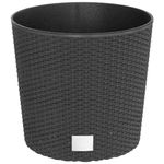Casa si Gradina - Gradinarit si plante - Plante si ghivece - Ghivece si suporturi - Jardiniera cu interior detasabil, antracit 15 / 15,3 L PP ratan - Infinity.ro