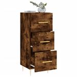 Casa si Gradina - Mobilier - Comode si corpuri - Comode - Servanta, stejar fumuriu, 34,5x34x90 cm, lemn compozit - Infinity.ro