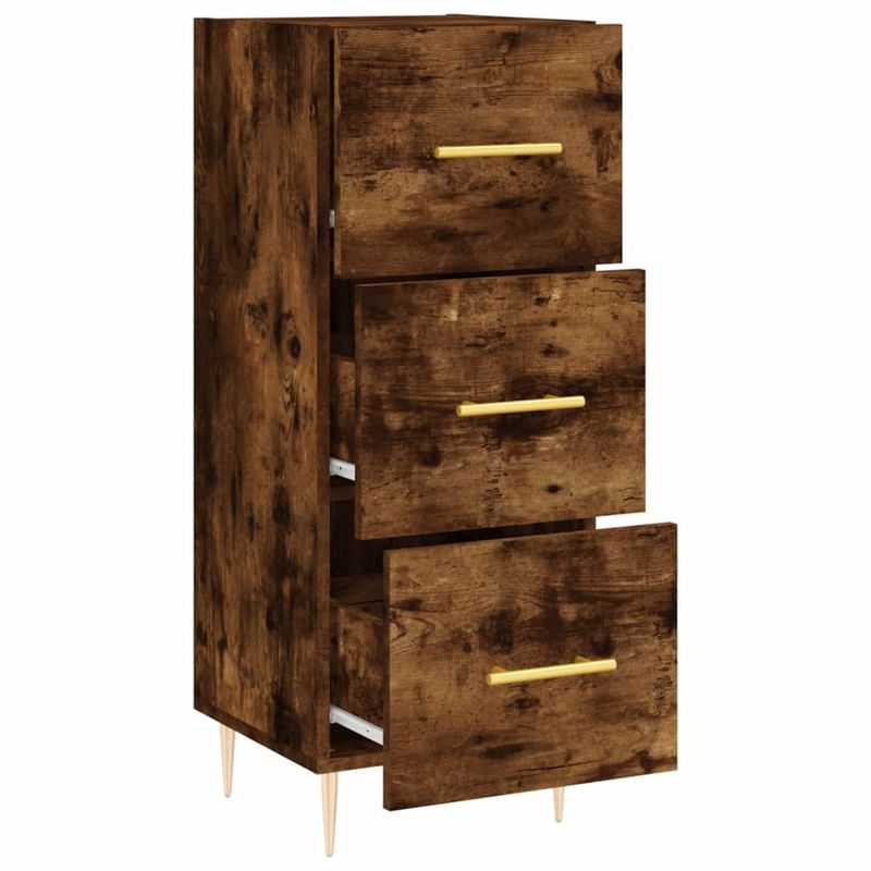 Casa si Gradina - Mobilier - Comode si corpuri - Comode - Servanta, stejar fumuriu, 34,5x34x90 cm, lemn compozit - Infinity.ro