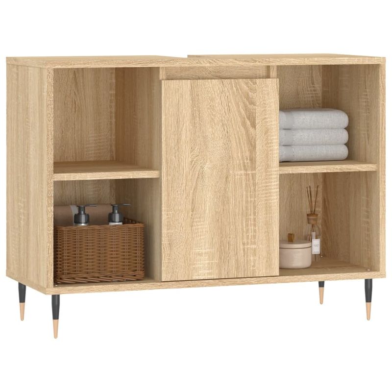 Casa si Gradina - Mobilier - Mobilier baie - Comode baie - Comoda pentru baie, stejar sonoma, 80x33x60 cm, lemn compozit - Infinity.ro