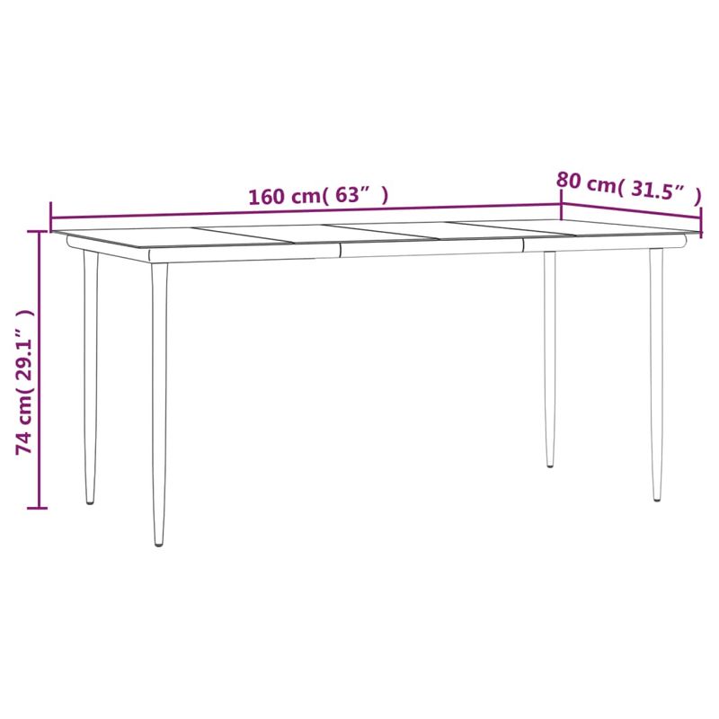 Casa si Gradina - Gradina si terasa - Mobilier exterior - Seturi mobila gradina - Set mobilier de gradina, 5 piese, negru, poliratan si otel - Infinity.ro