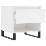 Casa si Gradina - Mobilier - Mese si birouri - Masute de cafea - Masuta de cafea, alb extralucios, 50x46x50 cm, lemn prelucrat - Infinity.ro