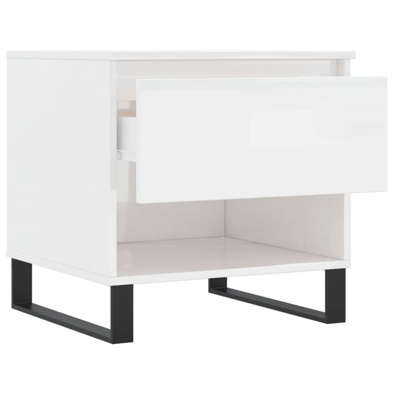 Casa si Gradina - Mobilier - Mese si birouri - Masute de cafea - Masuta de cafea, alb extralucios, 50x46x50 cm, lemn prelucrat - Infinity.ro