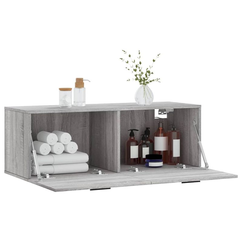 Casa si Gradina - Mobilier - Dulapuri si sifoniere - Dulapuri - Dulap de perete, gri sonoma, 100x36,5x35 cm, lemn prelucrat - Infinity.ro