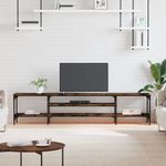 Casa si Gradina - Mobilier - Comode si corpuri - Comode - Comoda TV, stejar afumat, 201x35x45 cm, lemn prelucrat & fier - Infinity.ro