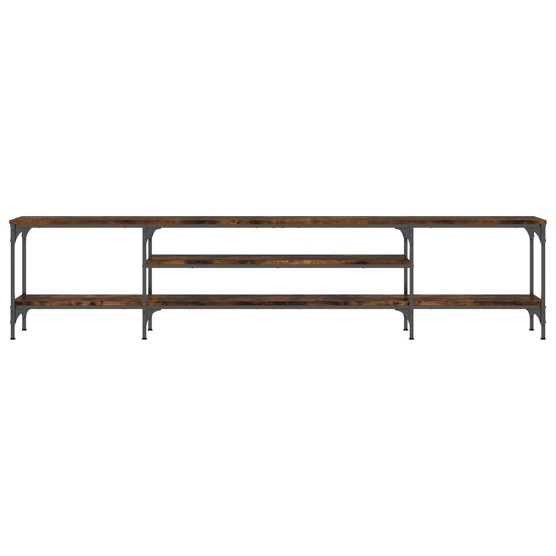 Casa si Gradina - Mobilier - Comode si corpuri - Comode - Comoda TV, stejar afumat, 201x35x45 cm, lemn prelucrat & fier - Infinity.ro